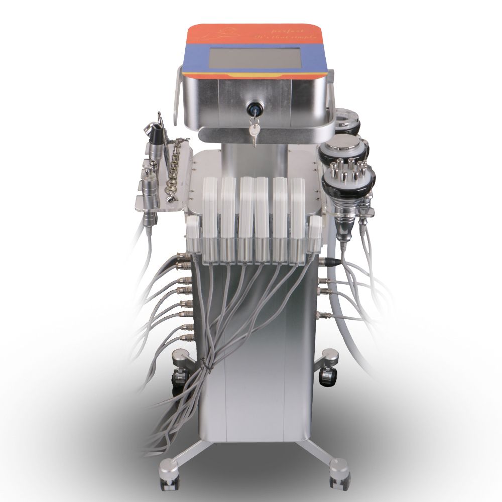 8 in 1 Professional Unoisetion Vacuum Cavitation System RF Lipo Laser Slimming Machine Dermabrasion Spray BIO Beauty Machine