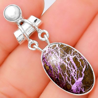 Purpurite - South Africa and Pearl Pendant P-1276 SDP155203