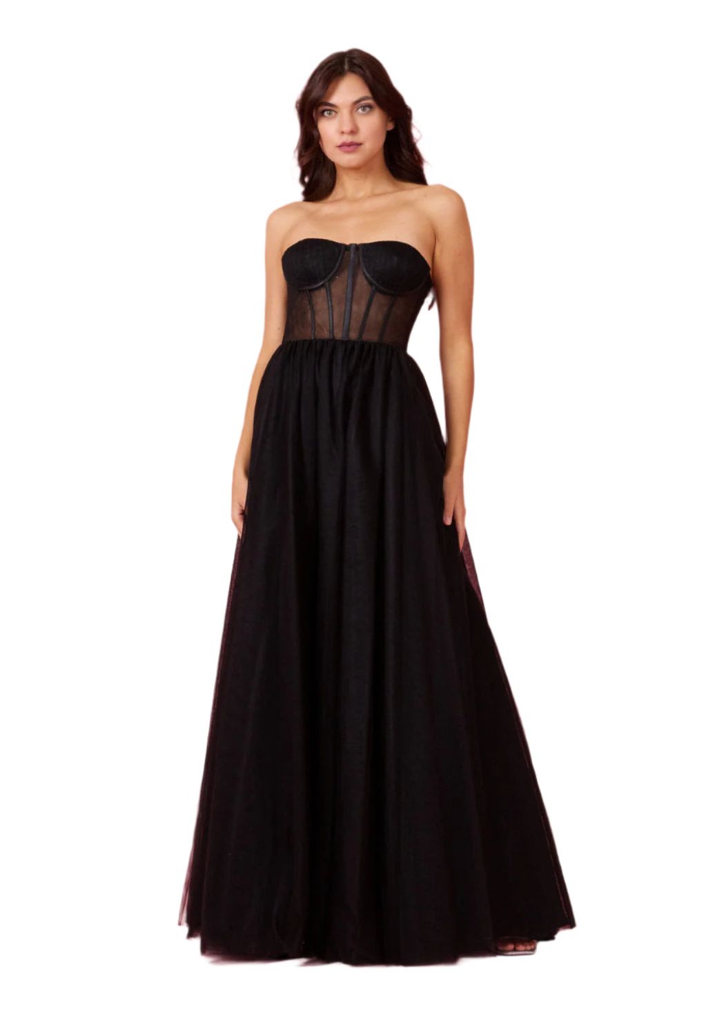 Dylan and Davids Corset-Style Prom Party Formal Ball Gown Dress
