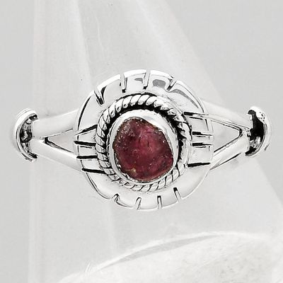 Natural Pink Tourmaline Rough Ring size-8 R-1533 SDR245988