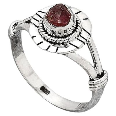 Natural Pink Tourmaline Rough Ring size-8 R-1533 SDR245988