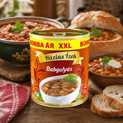 Házias Ízek Bean Goulash with Pork 800 g