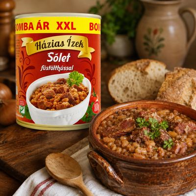 Házias Ízek Bean stew with smoked meat (Hungarian sólet / cholent) 800 g