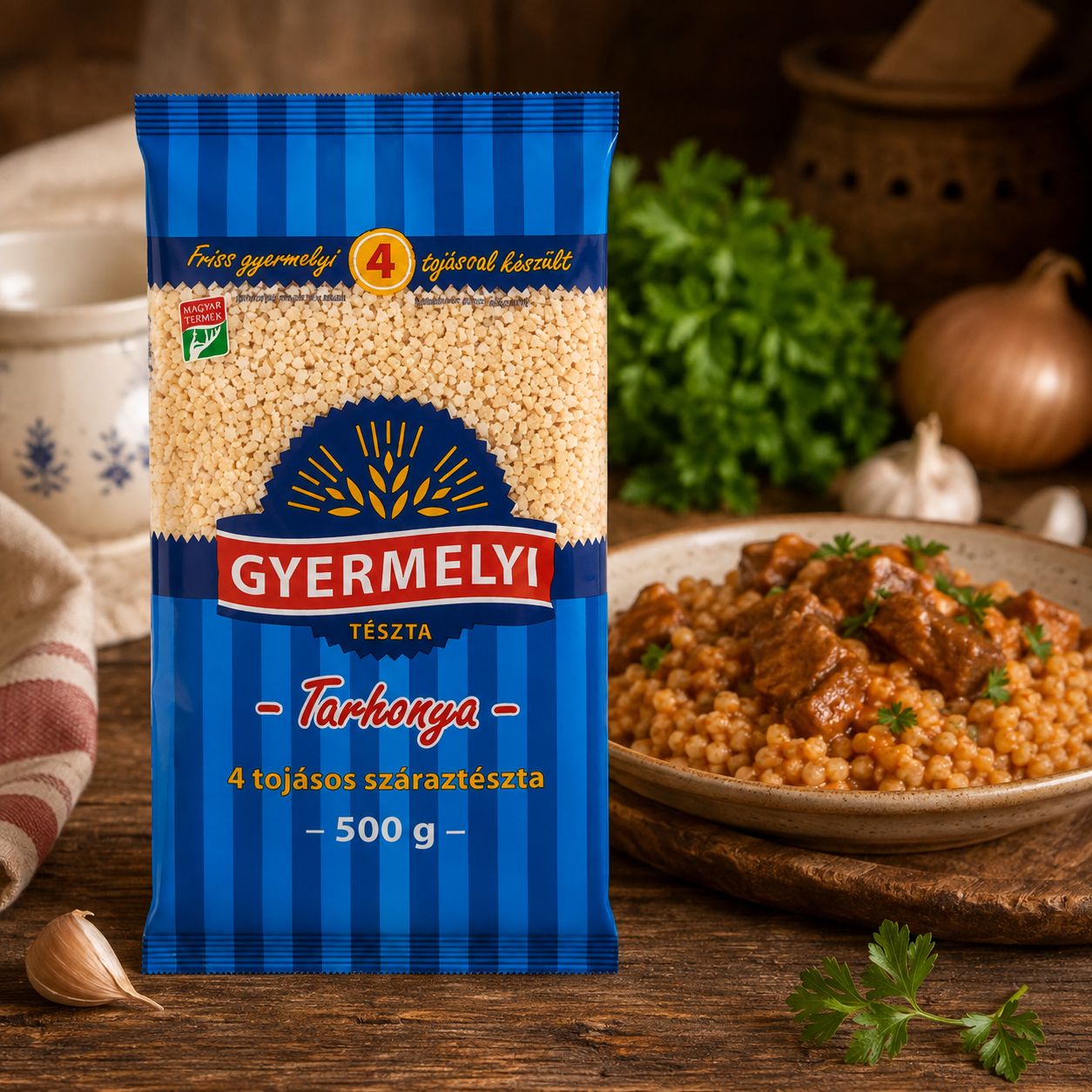 Gyermelyi tarhonya egg pasta with 4 eggs 500 g Gyermelyi tarhonya egg pasta with 4 eggs 500 g
