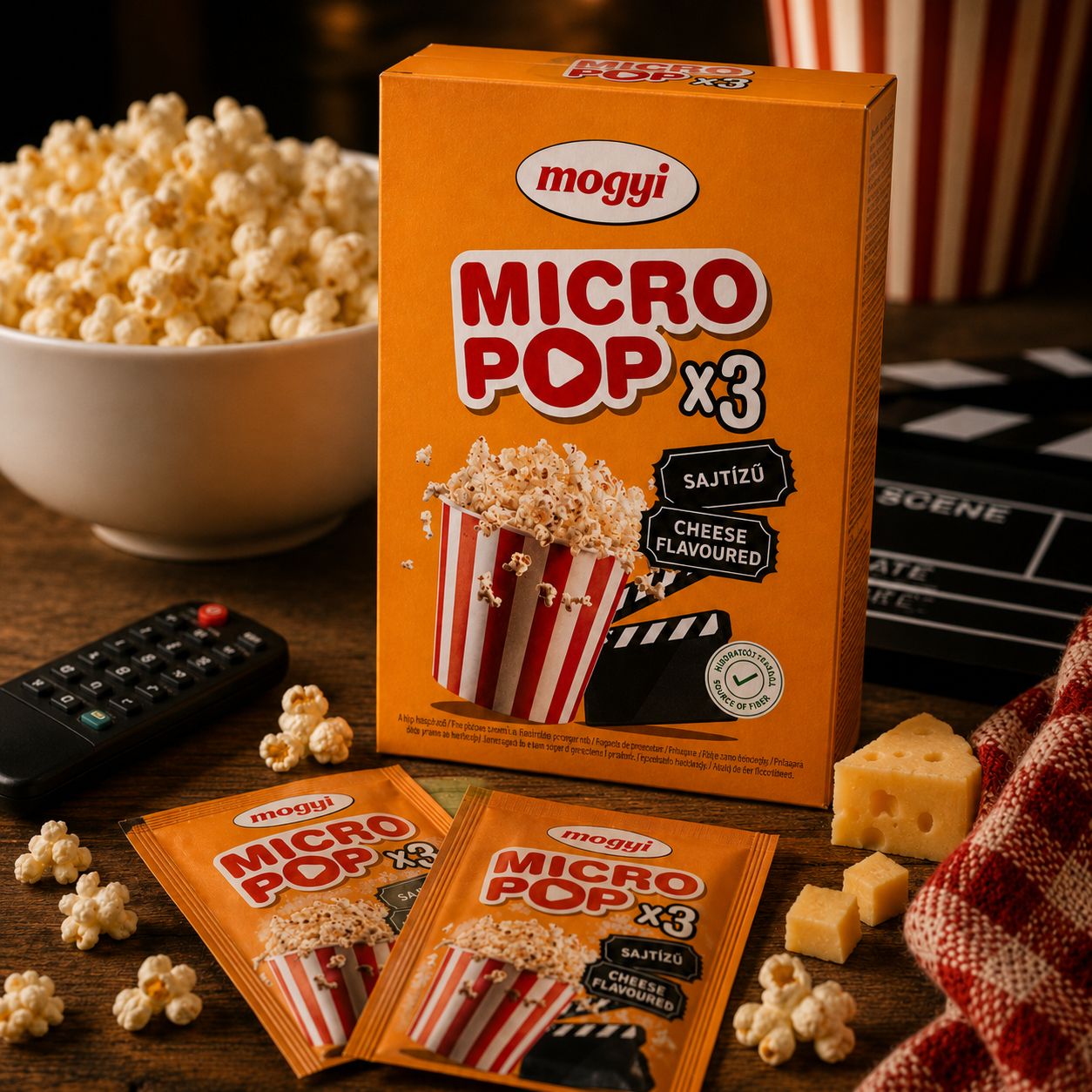 Mogyi Micro Pop cheese flavoured popcorn 3 x 100 g (300 g)