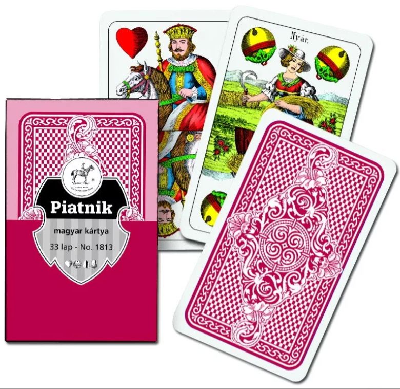 Hungarian playing cards red
