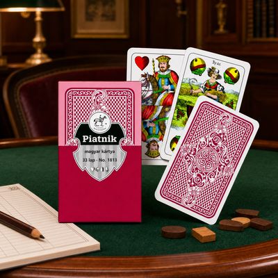 Hungarian playing cards red