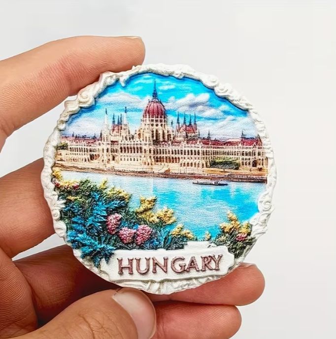 Budapest Danube souvenir fridge magnet 3D