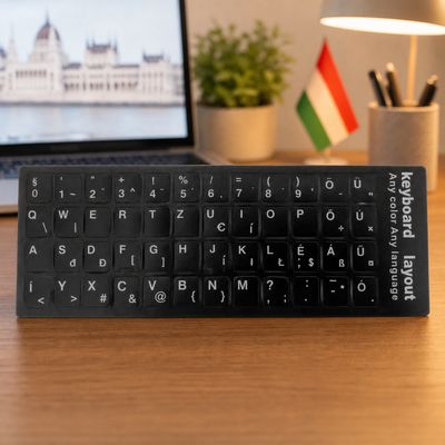 Hungarian keyboard stickers set (2 pcs)