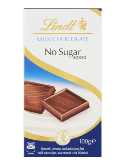 Lindt milk chocolate with sweeteners 100 g