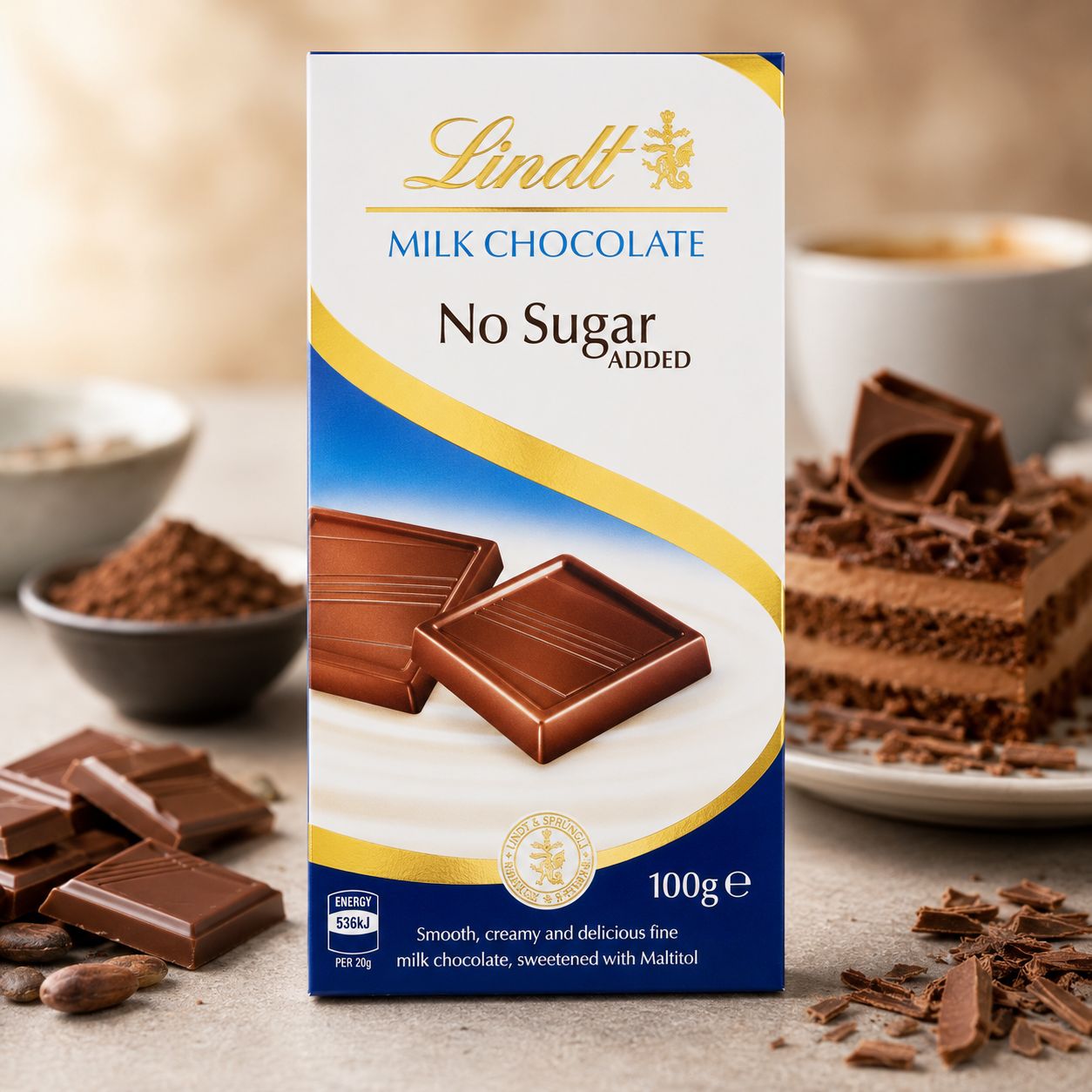 Lindt milk chocolate with sweeteners 100 g