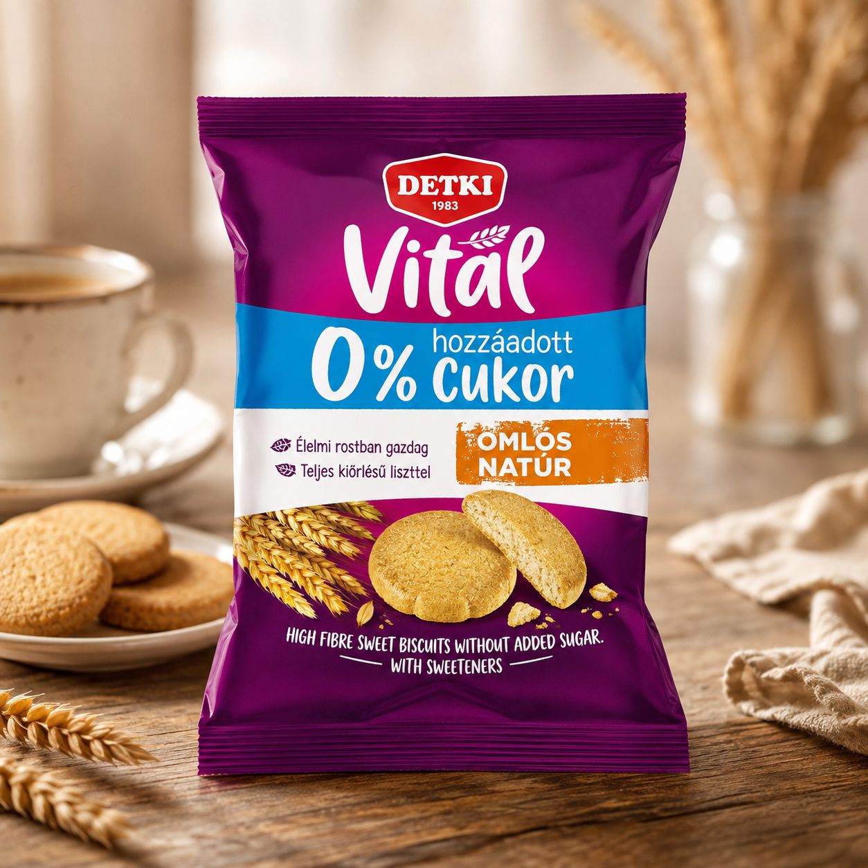 Detki Vitál sweet wholegrain biscuits with sweeteners 180 g