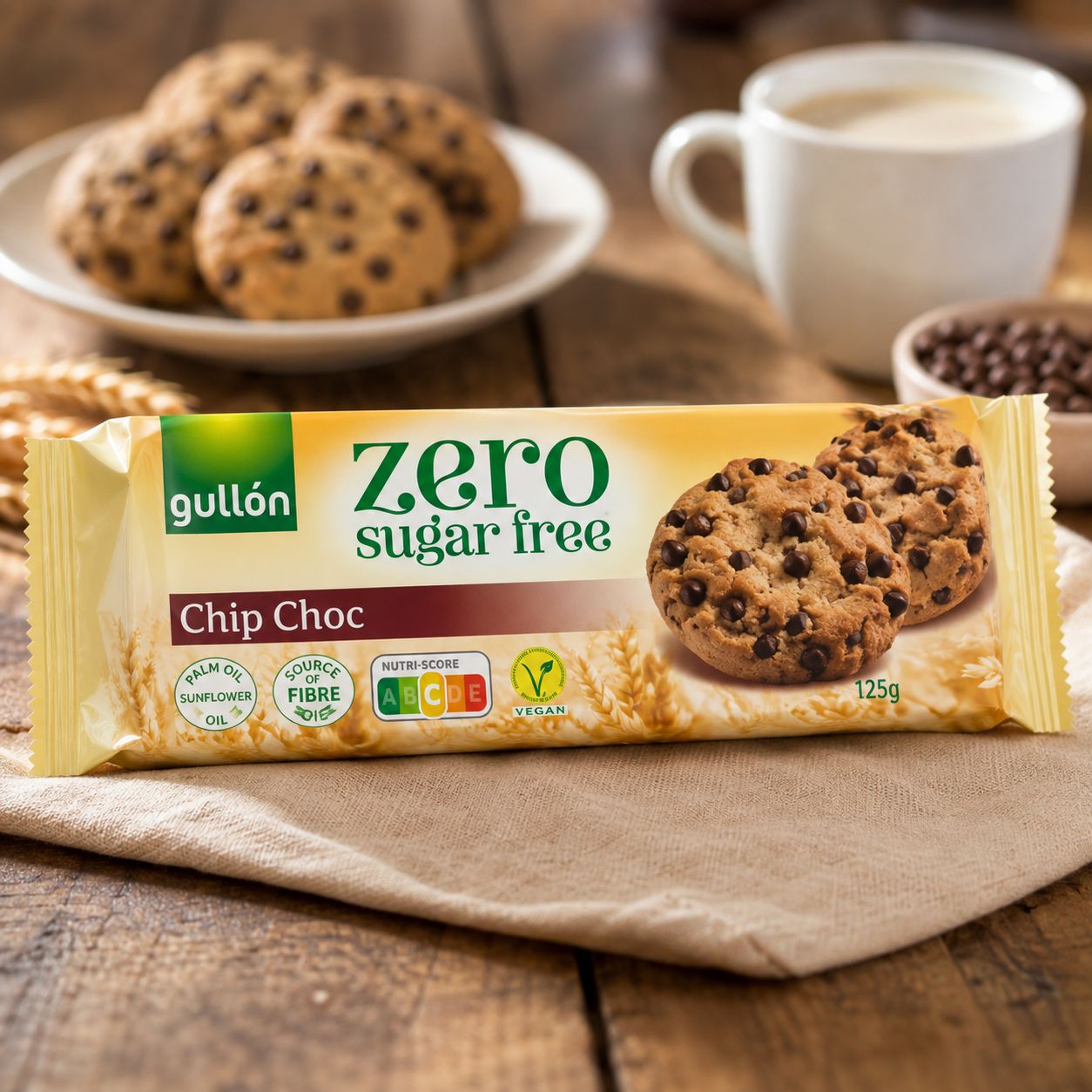 Gullón Zero Chip Choc sugar-free biscuits with chocolate chips 125 g