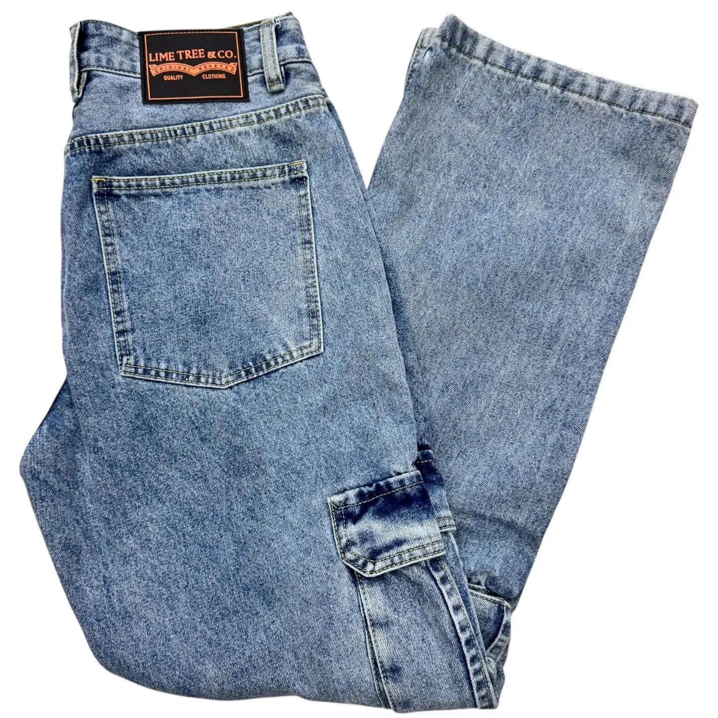 Denim Cargo Pants