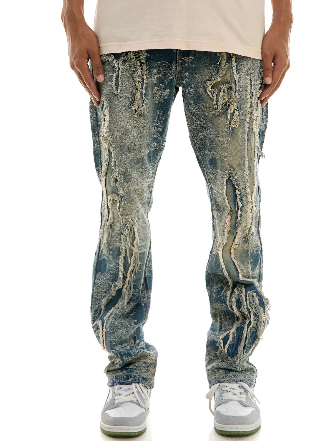 Under Patched Jeans