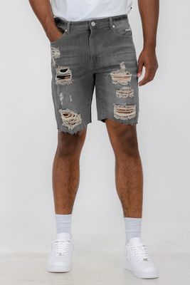 Distressed Denim Shorts