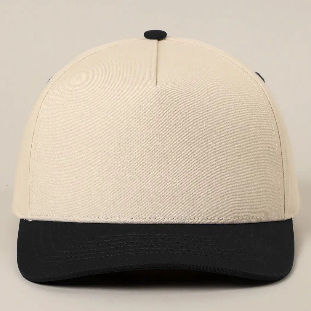 Solid 2-Tone Baseball Cap