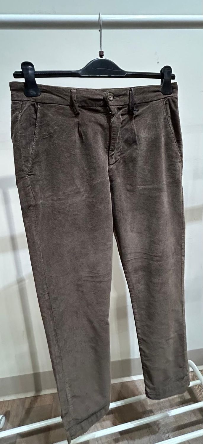 PANTALONE HAMAKI-HO VELLUTO COLOR CAFFE, TAGLIA: 44