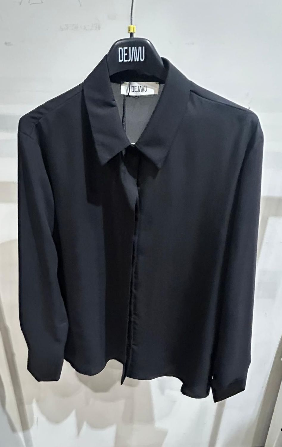 CAMICIA LUNGA DEJAVU NERA, TAGLIA: L