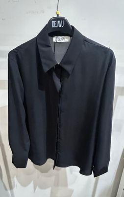 CAMICIA LUNGA DEJAVU NERA