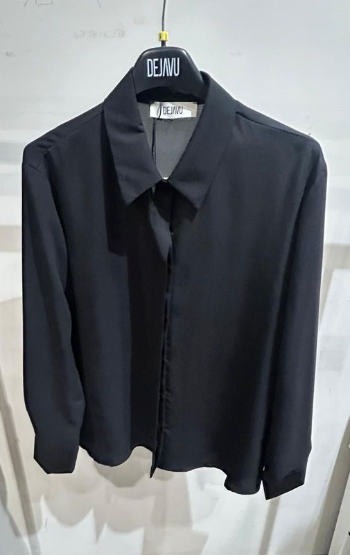 CAMICIA LUNGA DEJAVU NERA