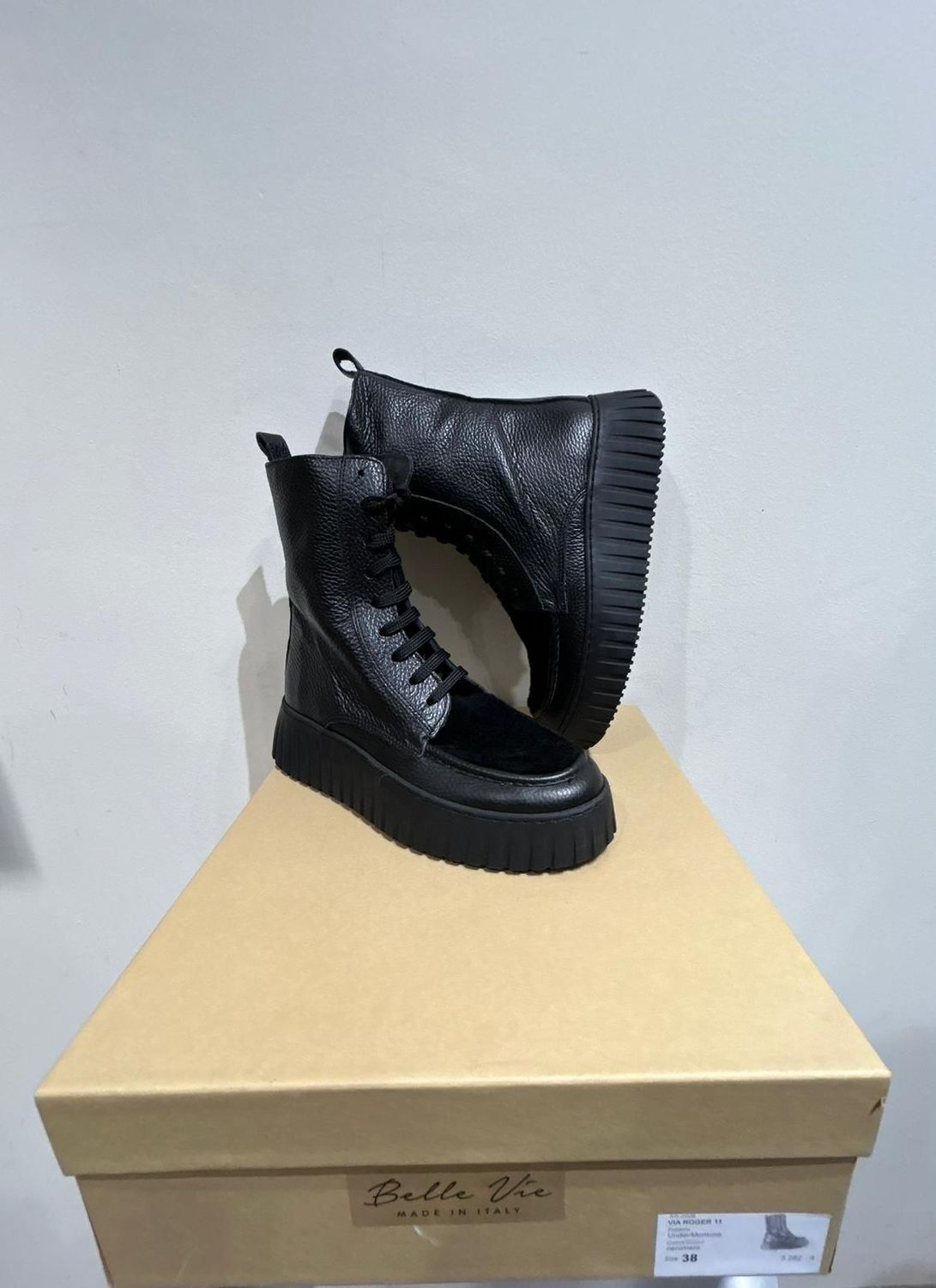 STIVALETTI BELLE VIE NERI IN PELLICCIA, TAGLIA: 38
