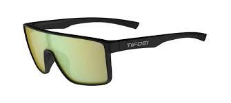 Tifosi Sanctum, Matte Black Single Lens Sunglasses, Smoke Yellow Mirror