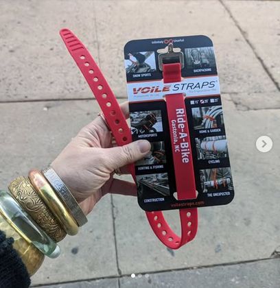 Ride-A-Bike Voile Strap 20" Red, Aluminum Buckle