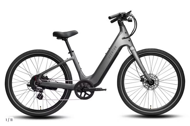 Aventon Pace 5 REC Step Through, Anvil, Large Electric Bicycle
