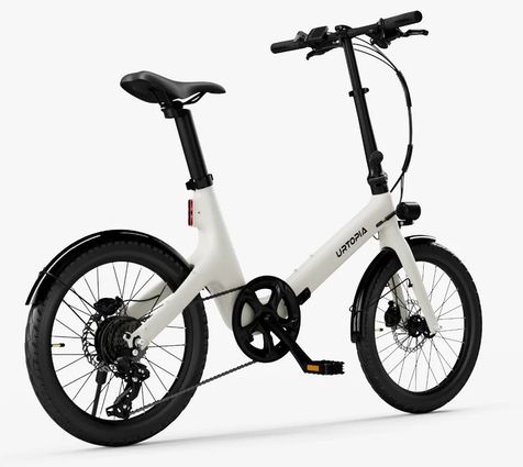 Urtopia Fold ST, White,  Electric Bicycle