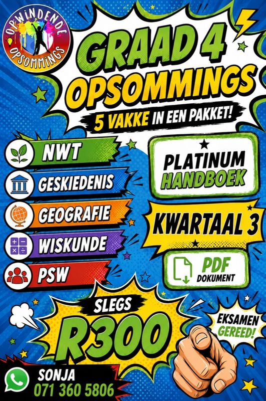 Graad 4 Kw 3 Pakket - Platinum