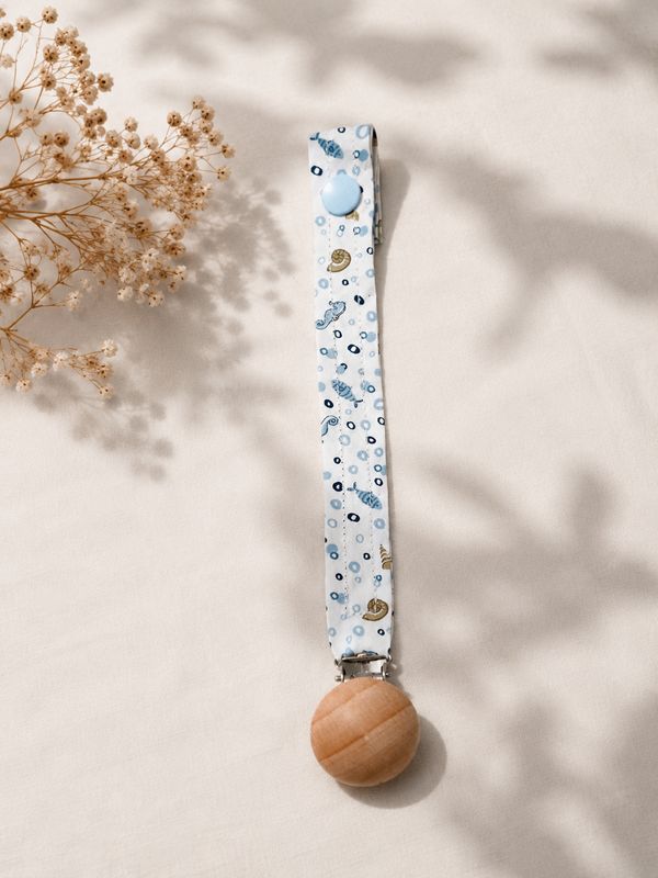 Schnullerkette "Meereswelt blau"