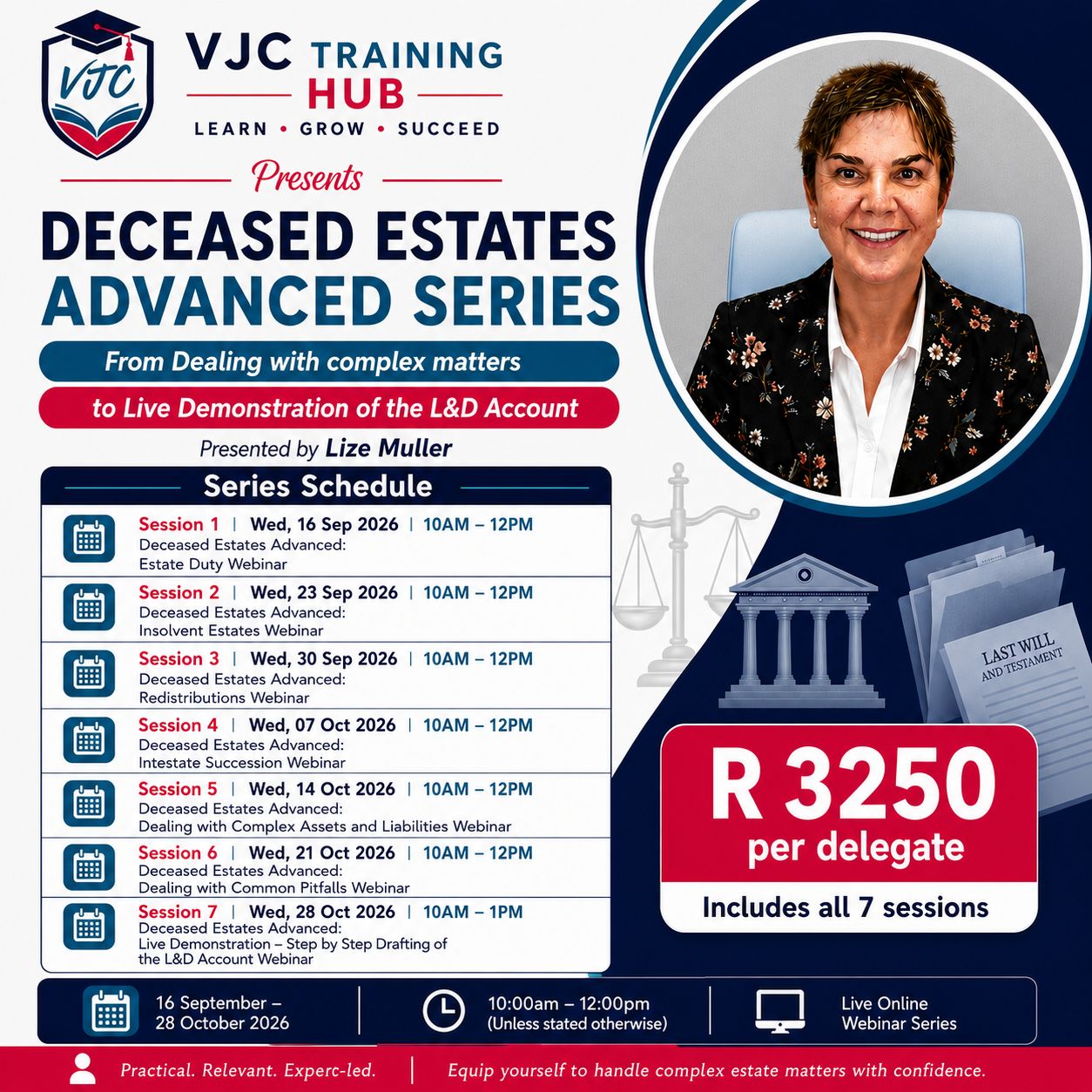 Deceased Estates Advanced Series: From Dealing with complex matters to Live Demonstration of the L&amp;D Account - 7 x Session Webinar Series