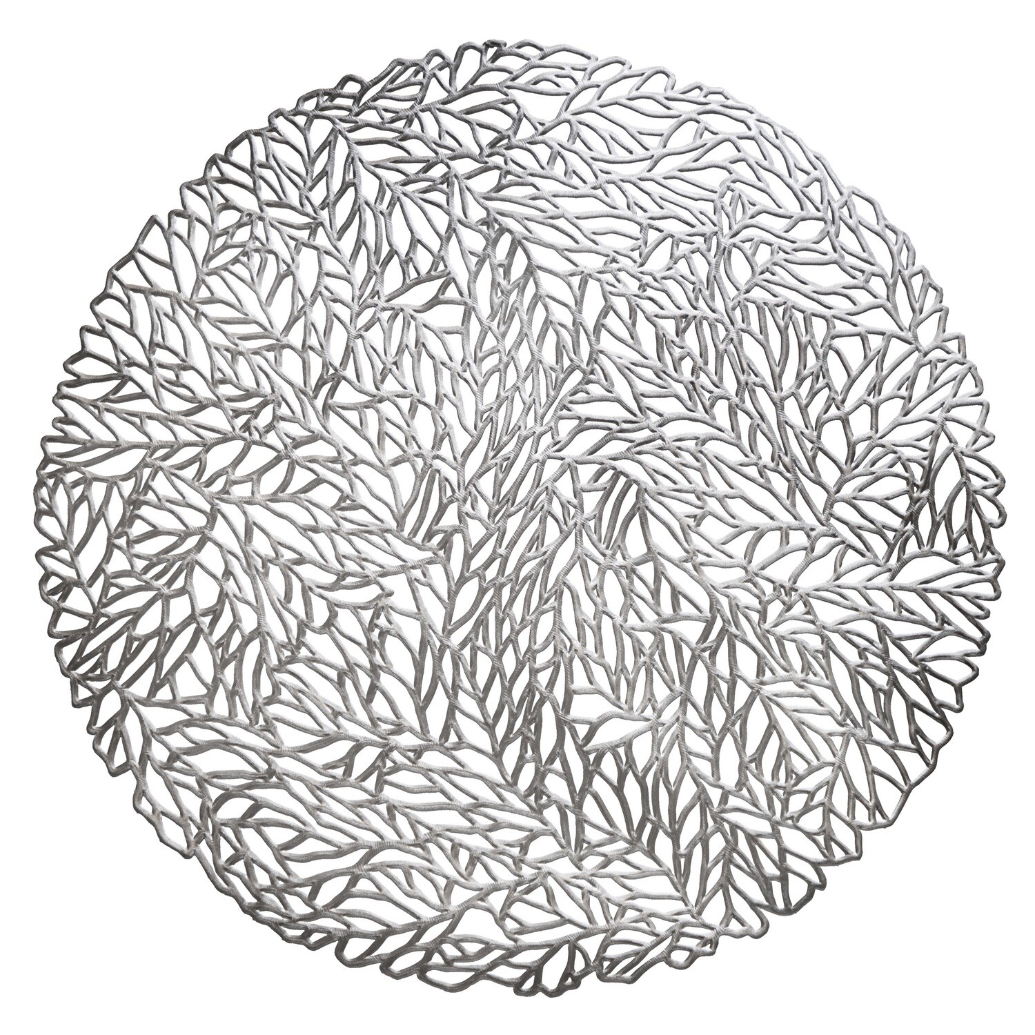 Spring Design - Round Silver Pressed Vinyl Placemat