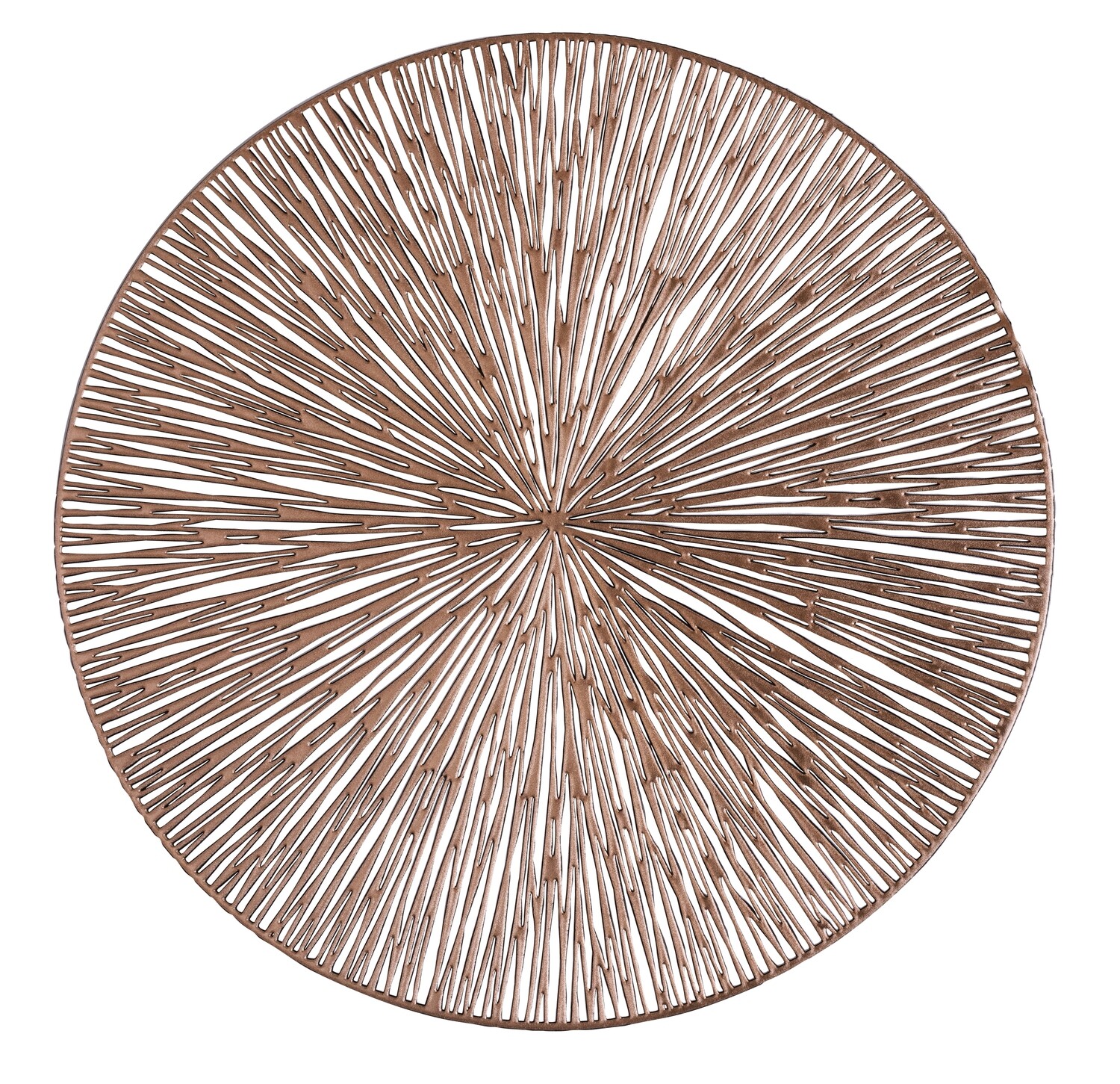 Coral Design - Round Rose Gold Pressed Vinyl Placemat
