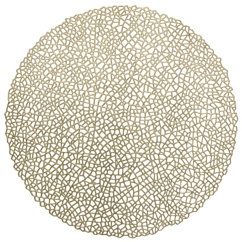 Mystique Design - Round Silver Pressed Vinyl Placemat