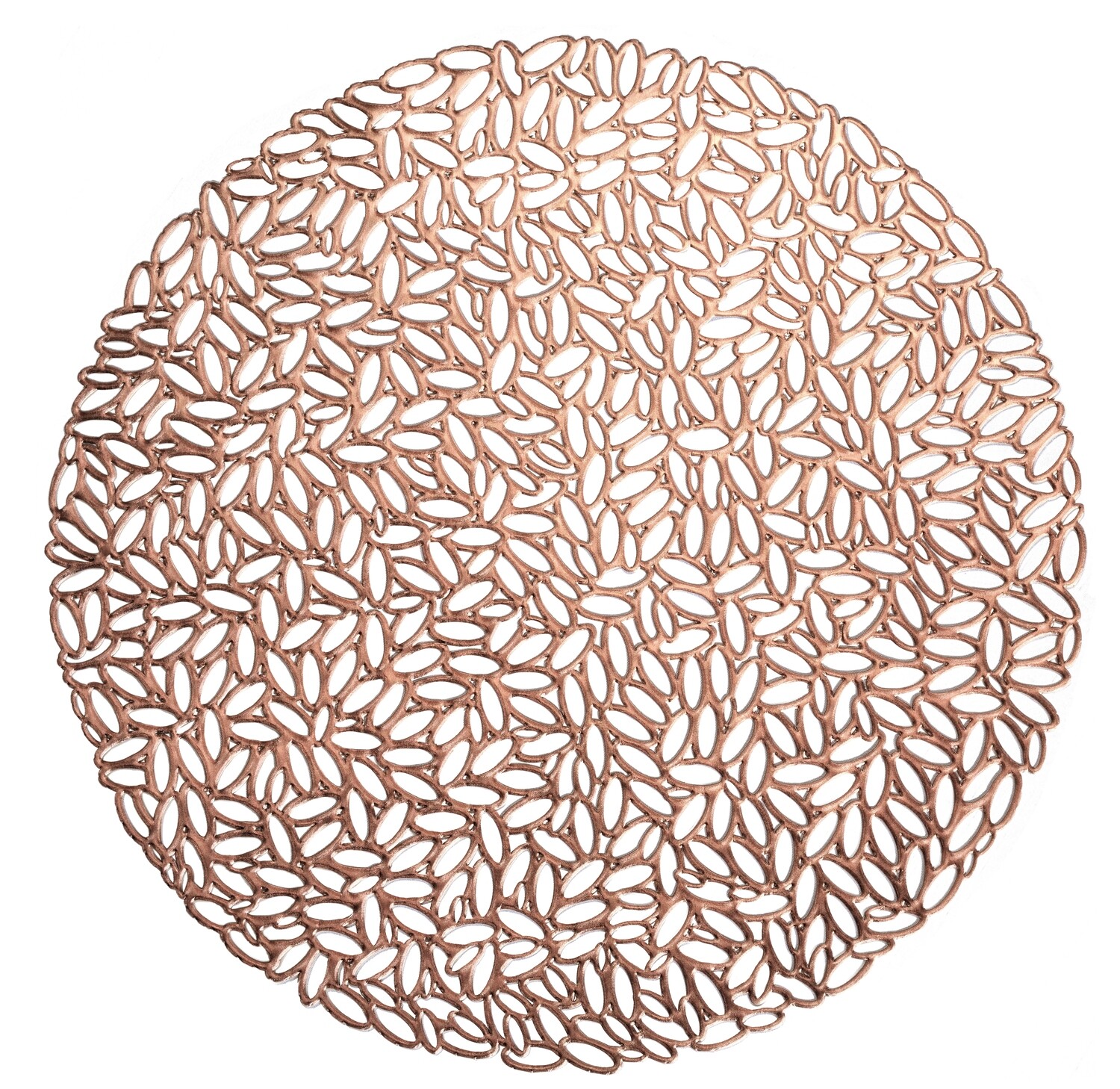 Musk Design - Round Rose Gold Pressed Vinyl Placemat