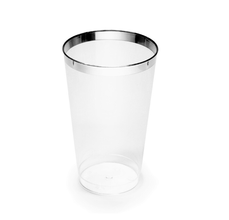 16 oz Heavy Duty Tumblers, Silver Rimmed - 1 pcs - 16 oz Heavy Duty Tumblers, Silver Rimmed - 1 pcs -