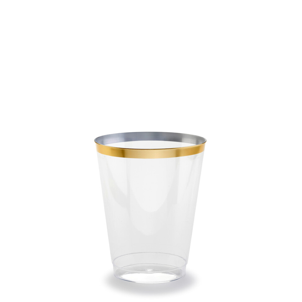 10 oz Heavy Duty Tumblers, Gold Rimmed - 400 pcs -