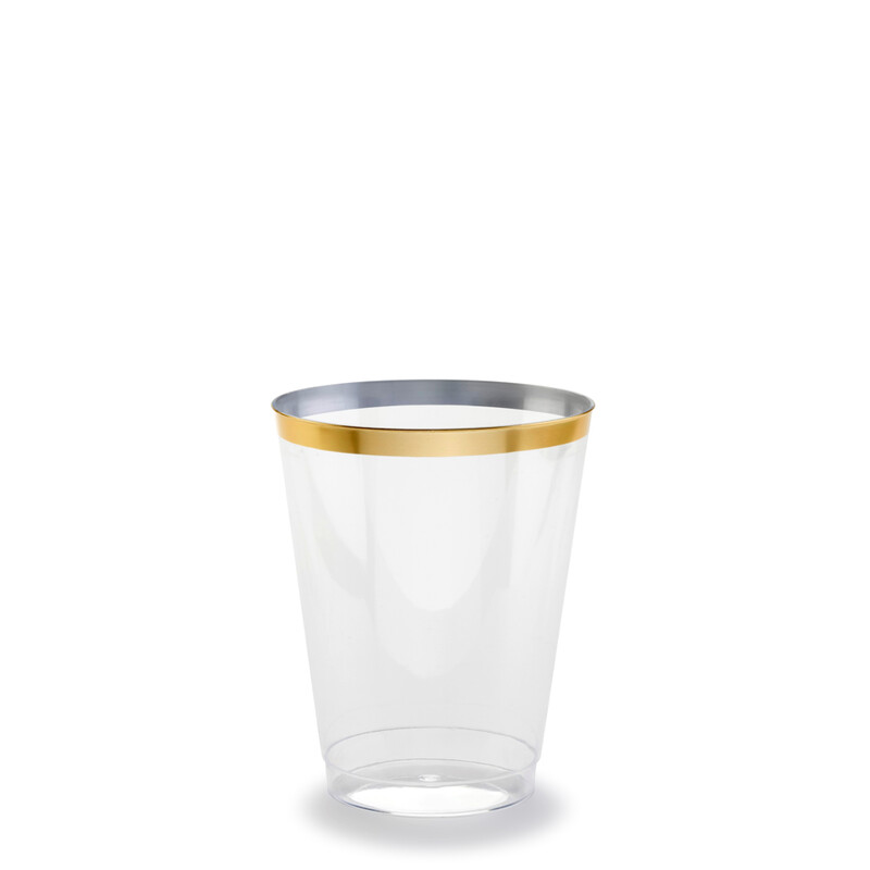 10 oz Heavy Duty Tumblers, Gold Rimmed - 400 pcs -