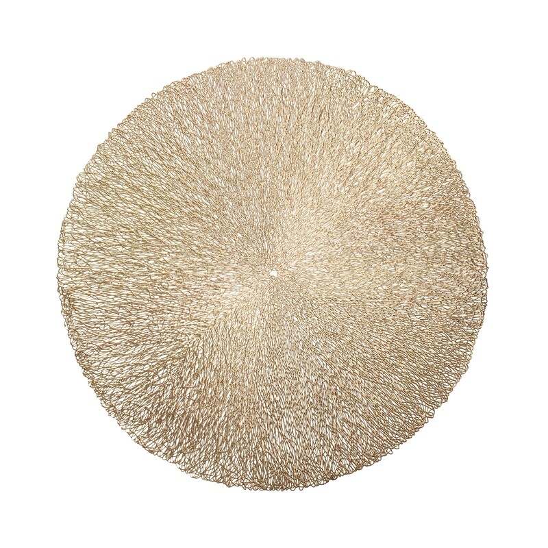 Reef Design - Round Gold Pressed Vinyl Placemat