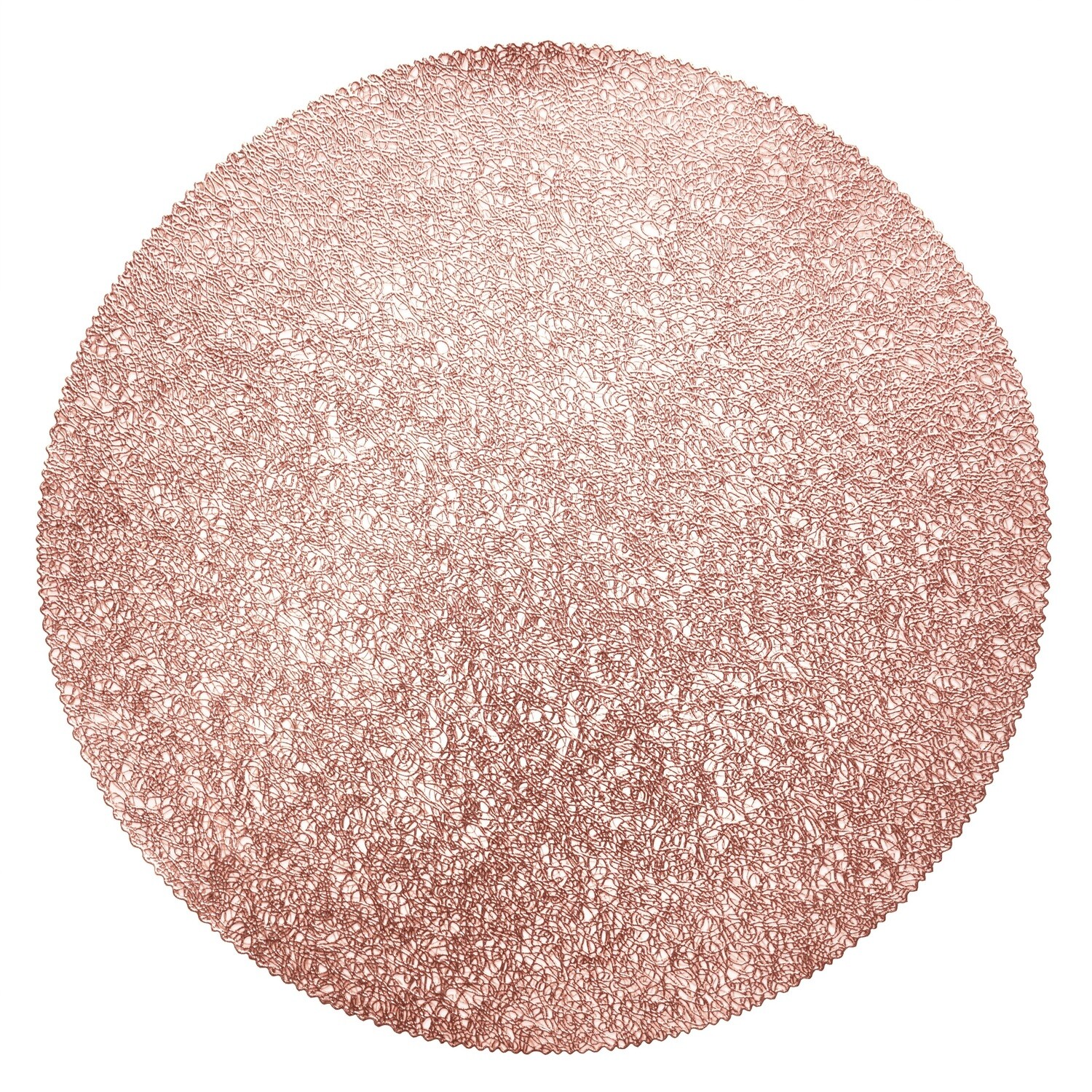 Glam Design - Round Rose Gold Pressed Vinyl Placemat