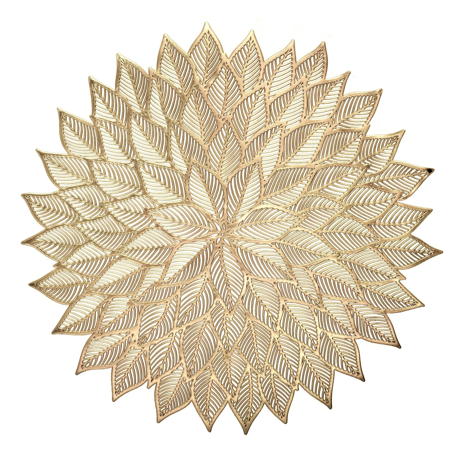 Dhalia Design - Round Matt Gold Pressed Vinyl Placemat