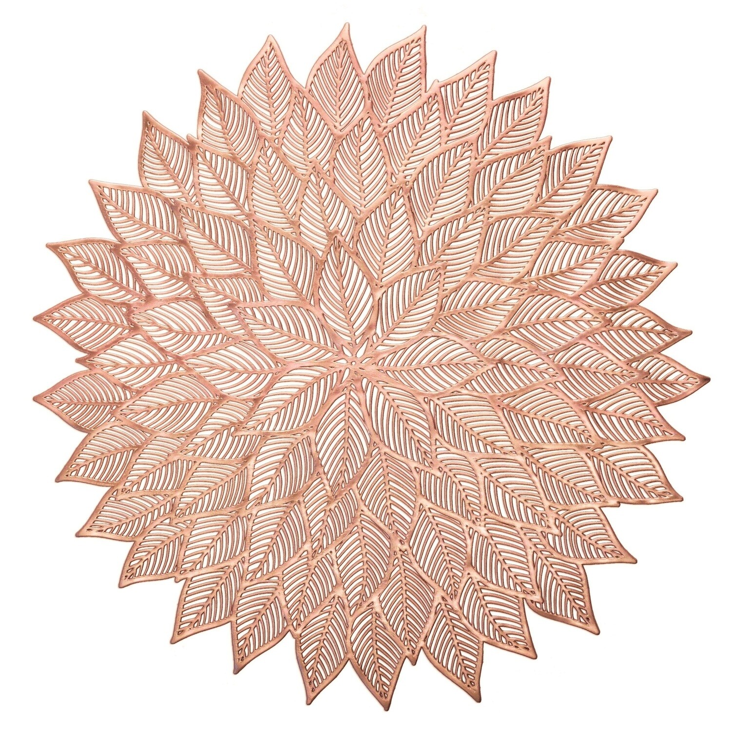 Dhalia Design - Round Matt Rose Gold Pressed Vinyl Placemat
