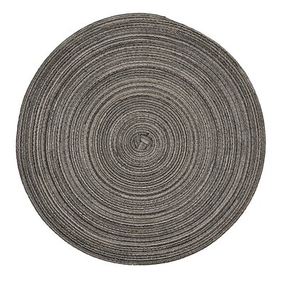 Monaco Design - Grey - Round Handcrafted Woven Polyester Placemat