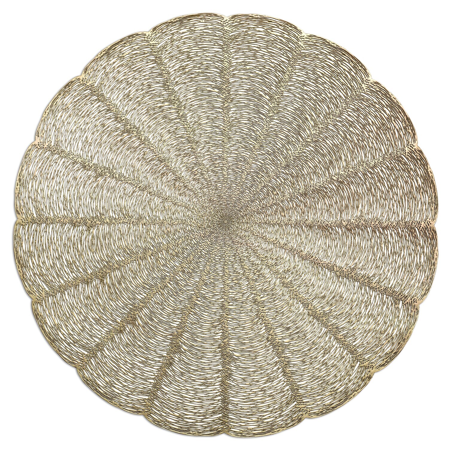 Bloom Design - Round Matt Gold Pressed Vinyl Placemat