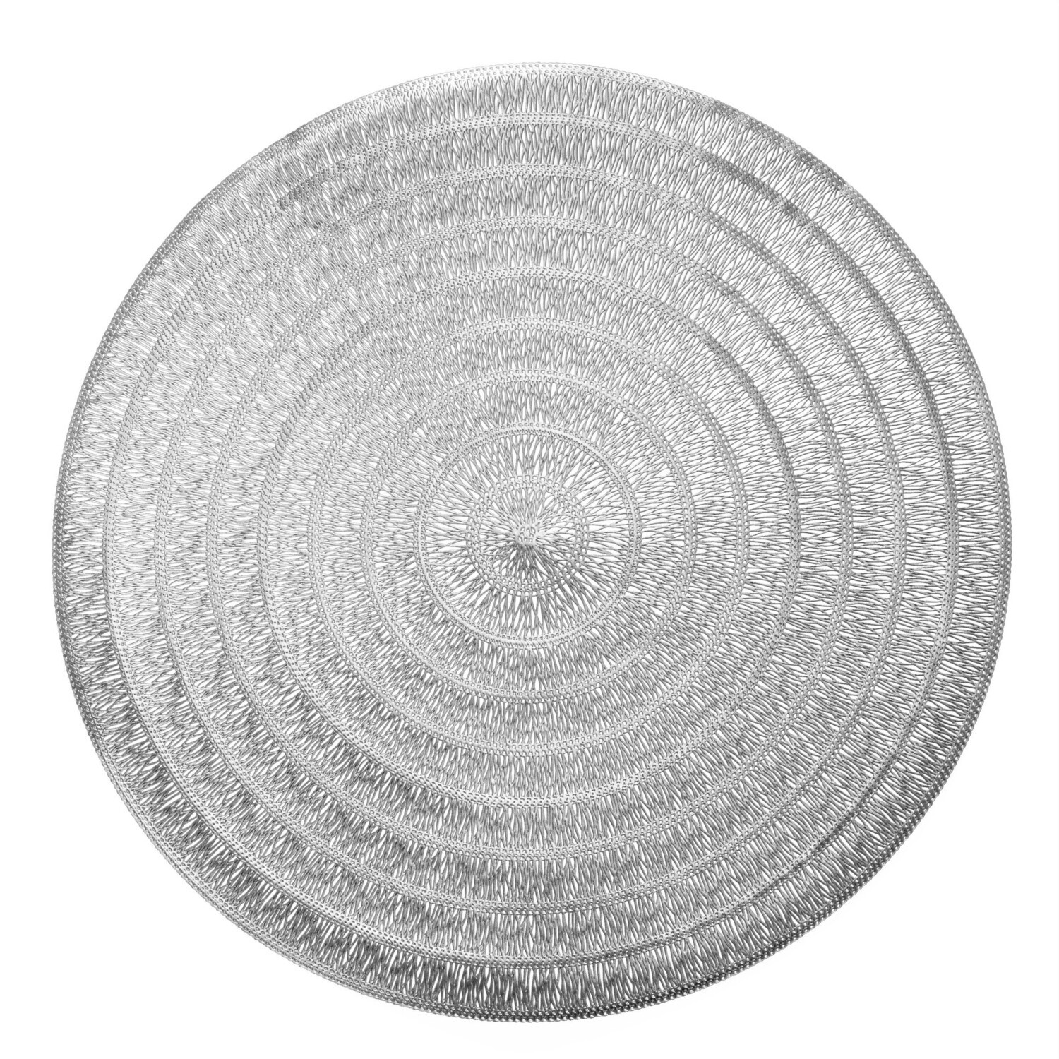 Life Design - Round Silver Pressed Vinyl Placemat