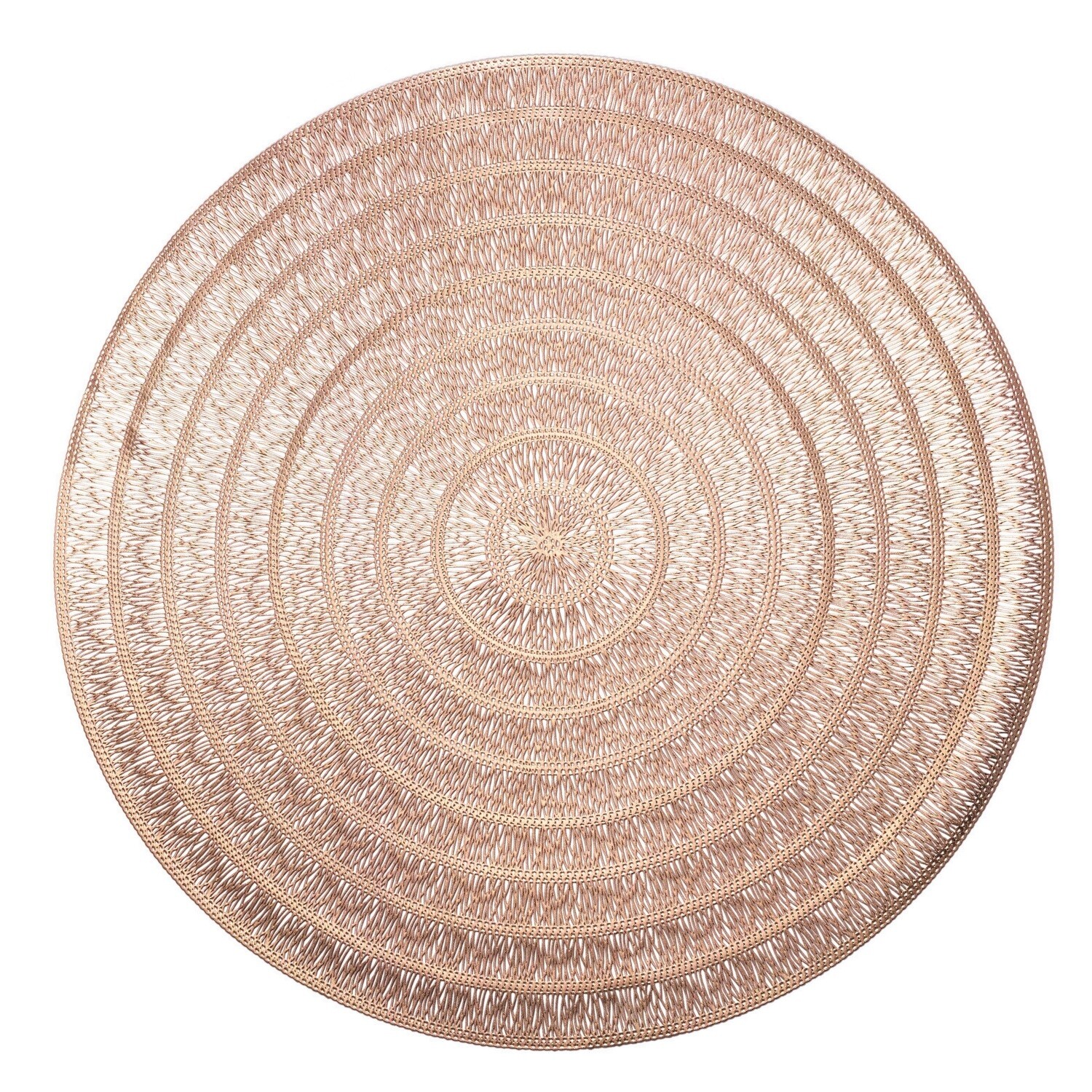 Life Design - Round Rose Gold Pressed Vinyl Placemat