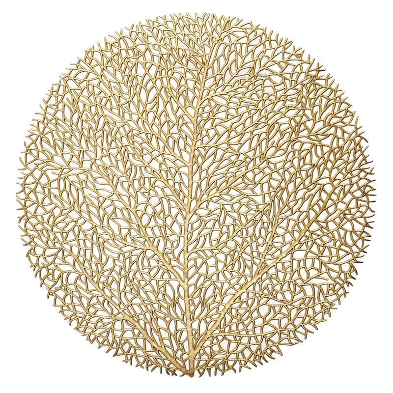 Eden Design - Round Matt Gold Pressed Vinyl Placemat