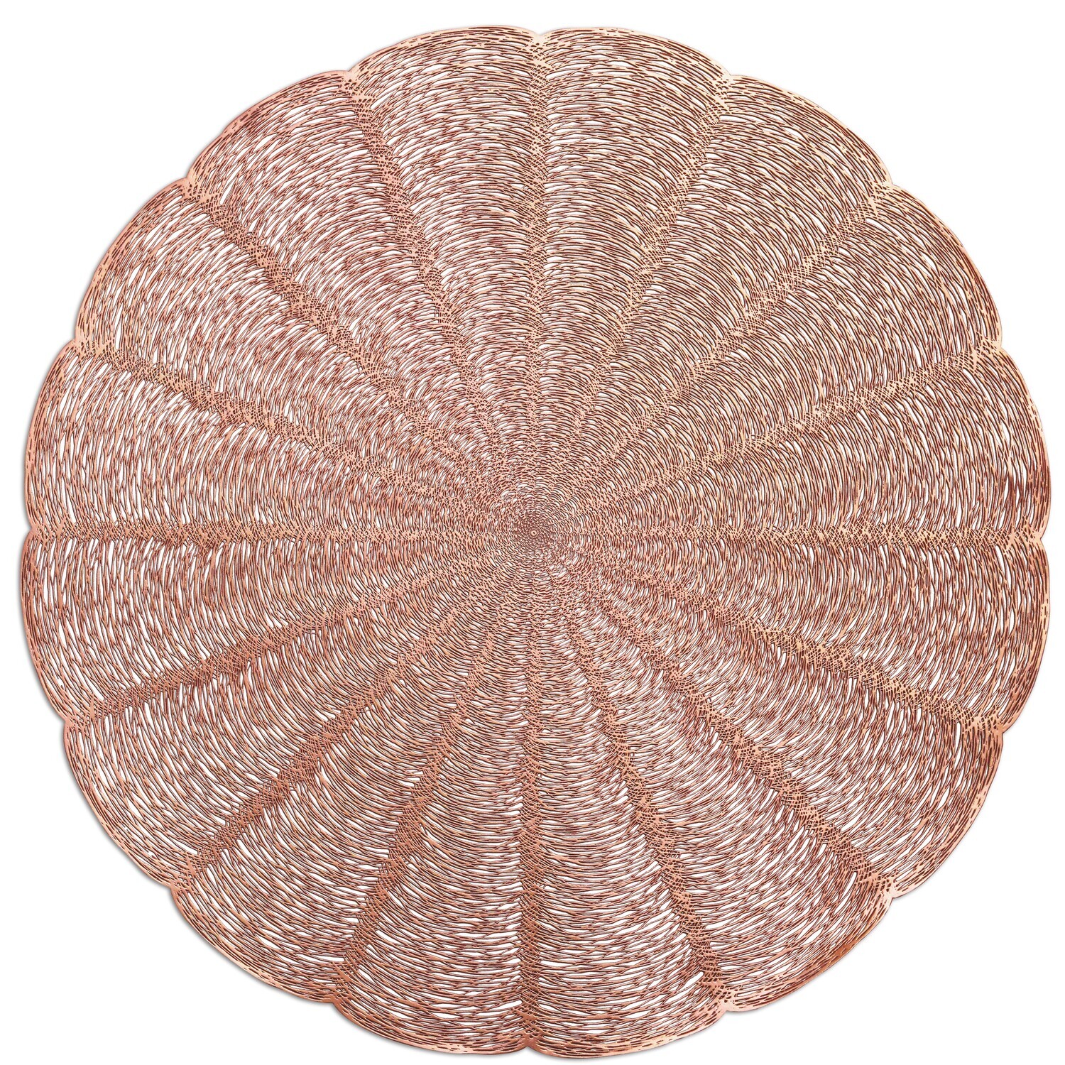 Bloom Design - Round Matt Rose Gold Pressed Vinyl Placemat